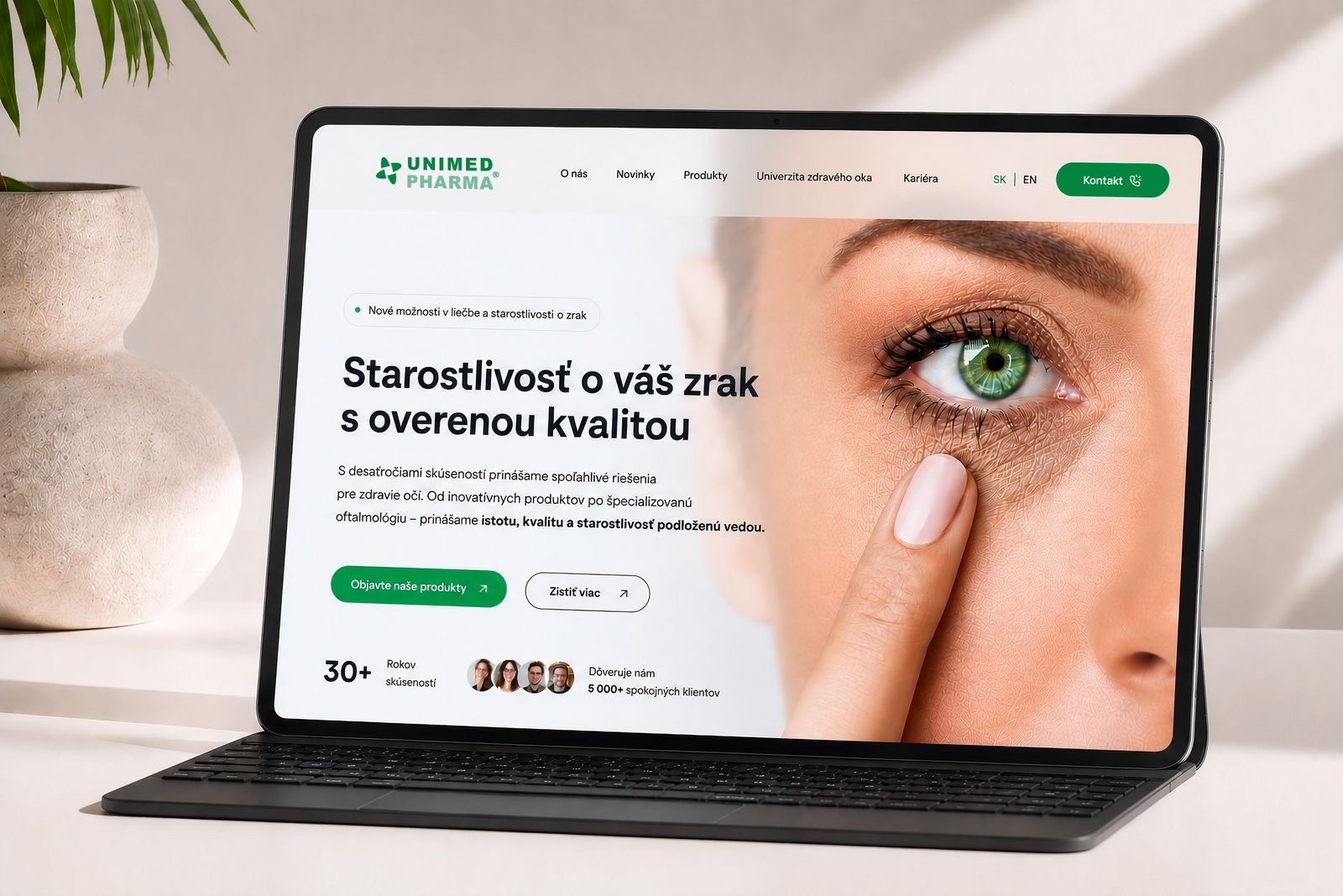 Webová stránka pre Unimed Pharma