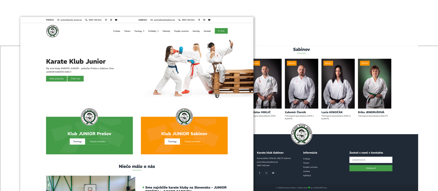 Nový web pre Karate-presov