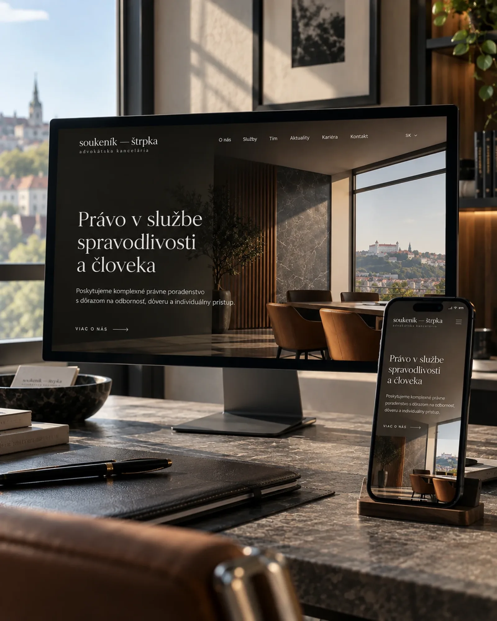 Webová stránka pre advokátsku kanceláriu soukeník – štrpka