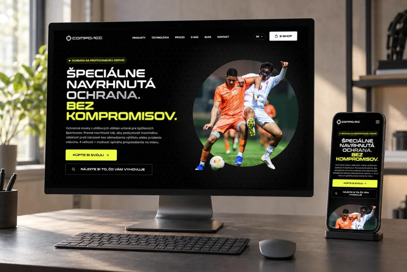 Redizajn webovej stránky pre Compoacc