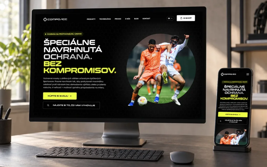 Redizajn webovej stránky pre Compoacc