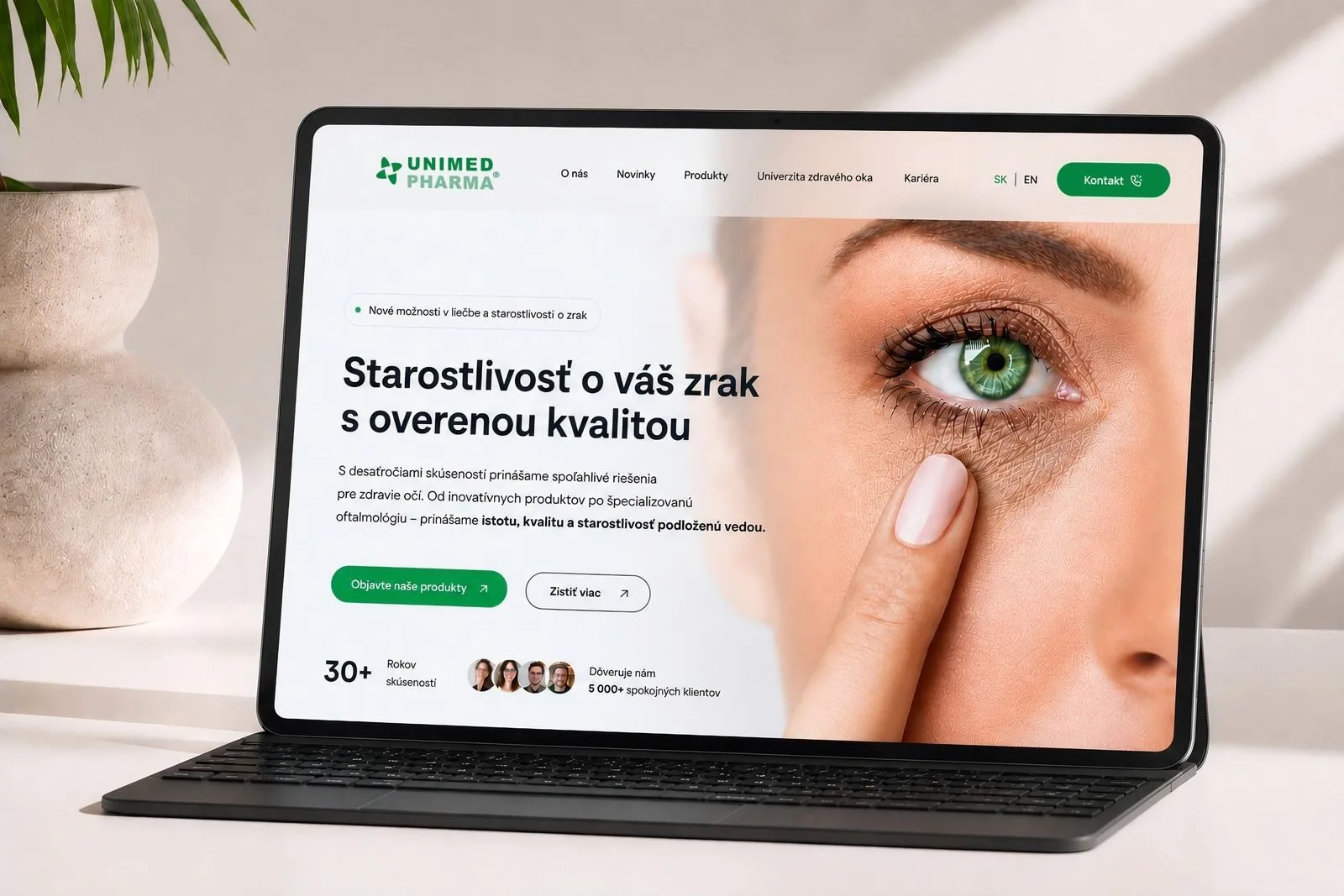 Webová stránka pre Unimed Pharma