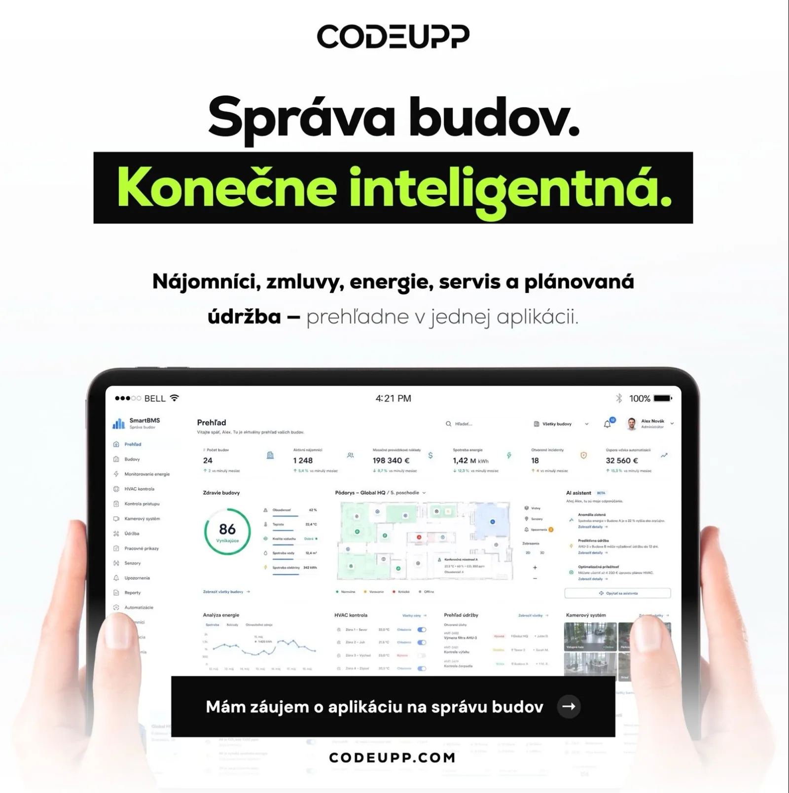Aplikácia na správu budov – SmartBMS